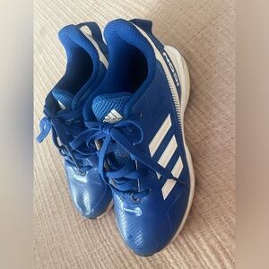 Adidas blue baseball cleats size 1 1/2